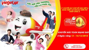 Khuyến mãi 3.000.000 Vé máy bay 0 đồng từ Vietjet Air