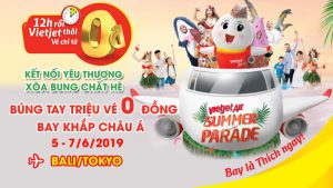 Khuyến mãi 400.000 vé 0 đồng bay khắp châu Á cùng Vietjet