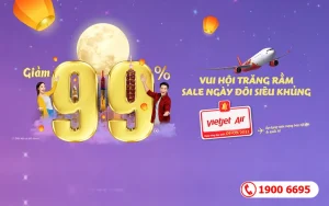 Săn khuyến mãi Vietjet Air giảm tới 99% dịp Trung thu cực sốc