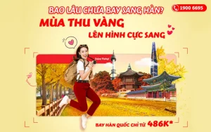 Săn ngay vé máy bay Vietjet đi Hàn Quốc siêu rẻ giá chỉ từ 486k