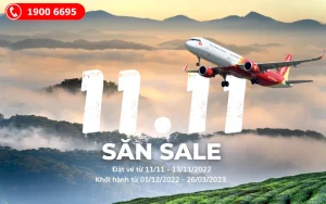 Vietjet Air tung SALE 50% vé máy bay nhân ngày độc thân 11/11