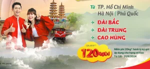 Vietjet Air miễn phí 20kg hành lý trên đường bay đi Trung Quốc