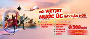 Vietjet Air ưu đãi 20kg hành lý trên đường bay đi Úc