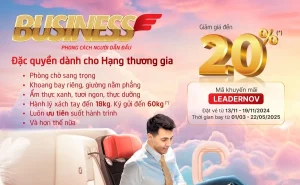 Vietjet Air giảm 20% giá vé hạng thương gia